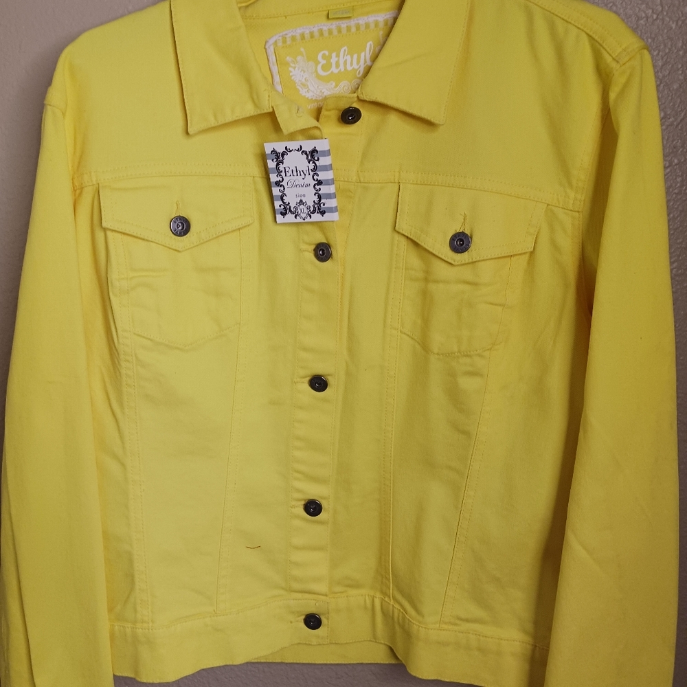 Ethyl denim jacket, yellow size XLarge